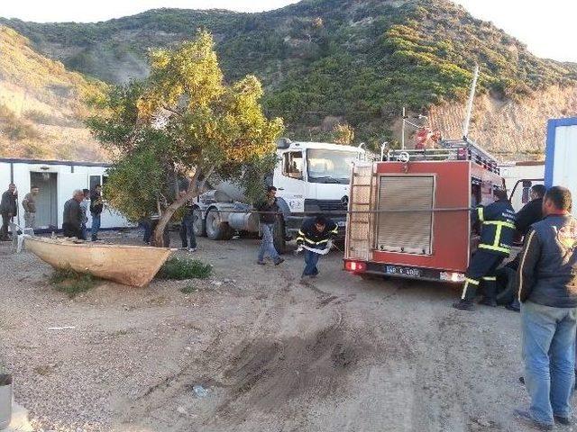 Yat Limanı İnşaatında Korkutan Yangın 1