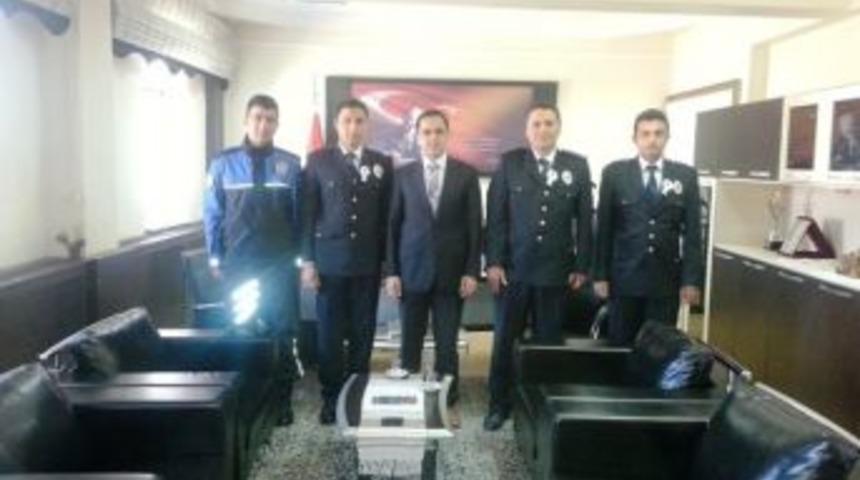 Polislerden Kaymakam Zafer Sağ&rsquo;a Ziyaret