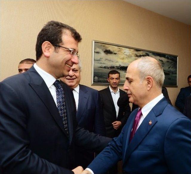 Ekrem İmamoğlu, Hasan Akg&uuml;n&rsquo;&uuml; Makamında Ağırladı 1