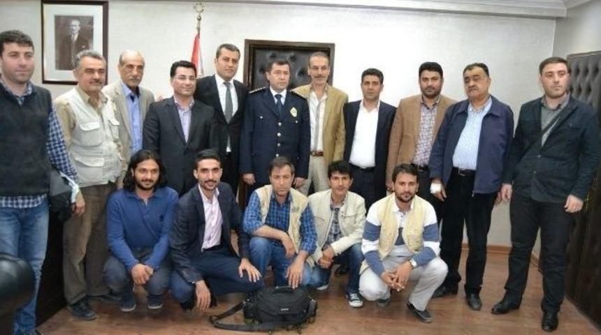 Gazeteciler Cemiyetinden Emniyet M&uuml;d&uuml;r&uuml; Denizci'ye Ziyaret