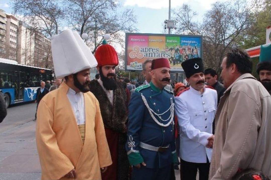 'osmanlı Polisleri' Kızılay Meydanı'nda Denetim Yaptı