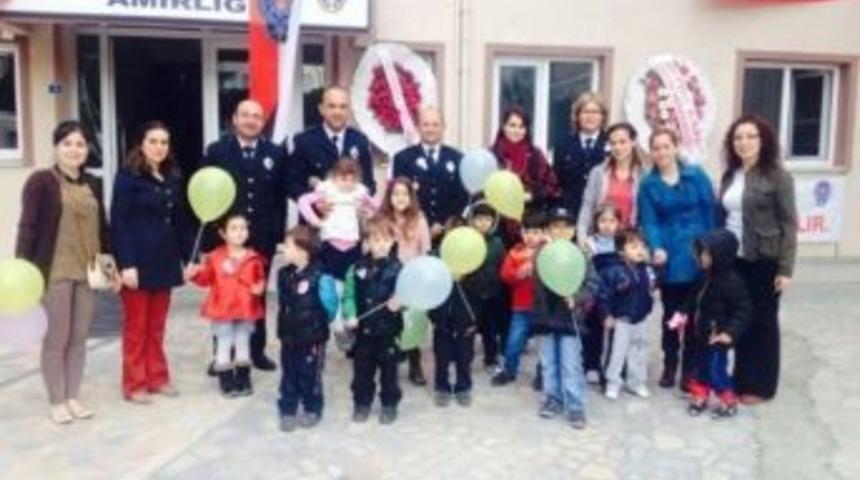 Kreş &Ouml;ğrencilerinden İl&ccedil;e Emniyet M&uuml;d&uuml;rl&uuml;ğ&uuml;ne Ziyaret