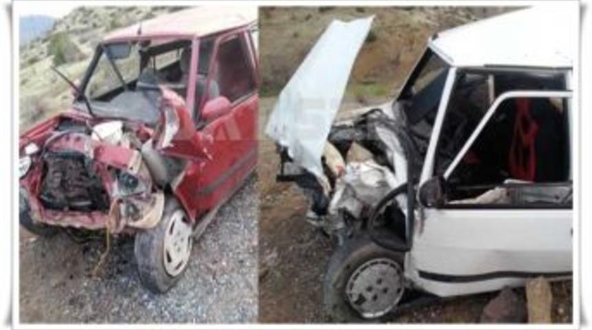 Elazığ'da kaza 2 &ouml;l&uuml;, 9 yaralı