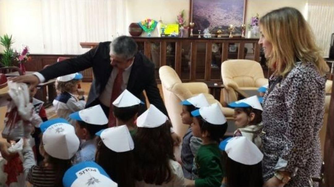 Belediyenin Miniklerinden Emniyet M&uuml;d&uuml;r&uuml;&rsquo;ne Ziyaret