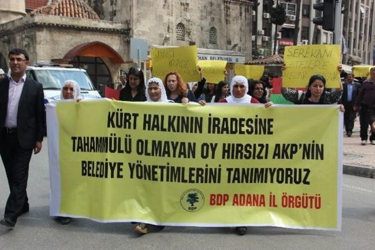 Bdpliler Ağrı&rsquo;daki Se&ccedil;im İptalini Protesto İ&ccedil;in Y&uuml;r&uuml;d&uuml;