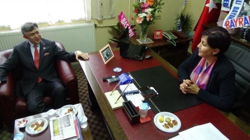 K&ouml;kt&uuml;rk&rsquo;ten Başkan Zerrin G&uuml;neş&rsquo;e Ziyaret