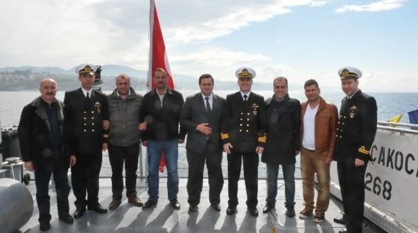 Ak&ccedil;akocalı Dalgı&ccedil; 7 Yaldır Ak&ccedil;akoca Mayın Gemisinde G&ouml;rev Yapıyor