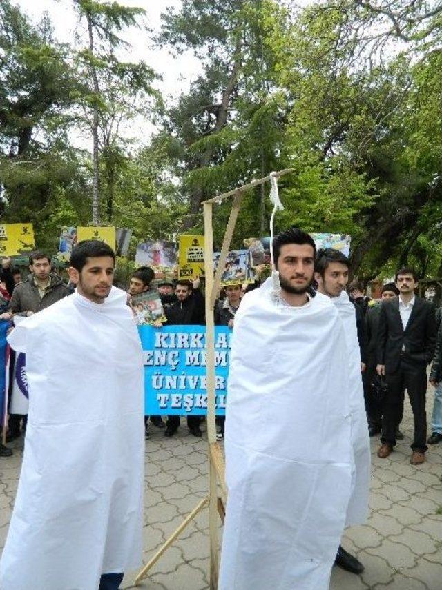 Kırklareli'de Mısır'daki İdam Kararına Dar Ağaçlı Protesto