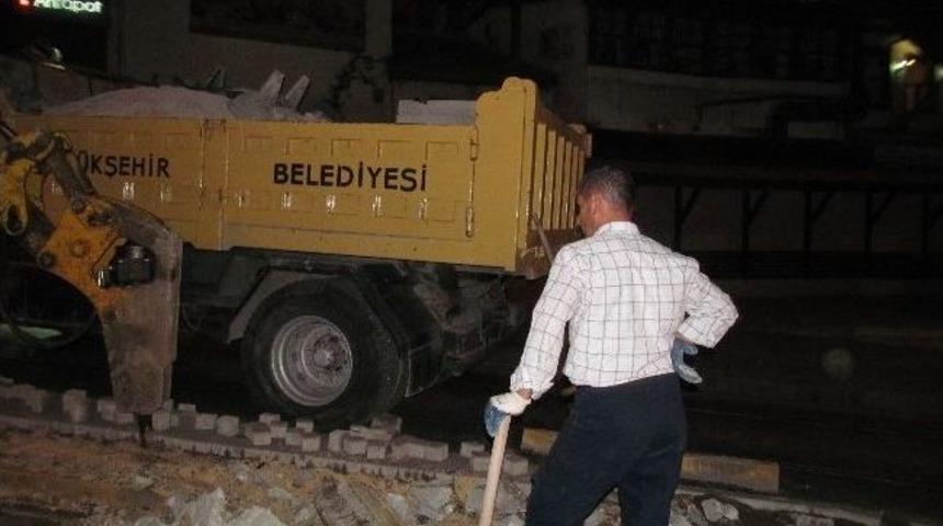 Altıparmak Caddesinde Tramvay Hattına D&uuml;zeltme