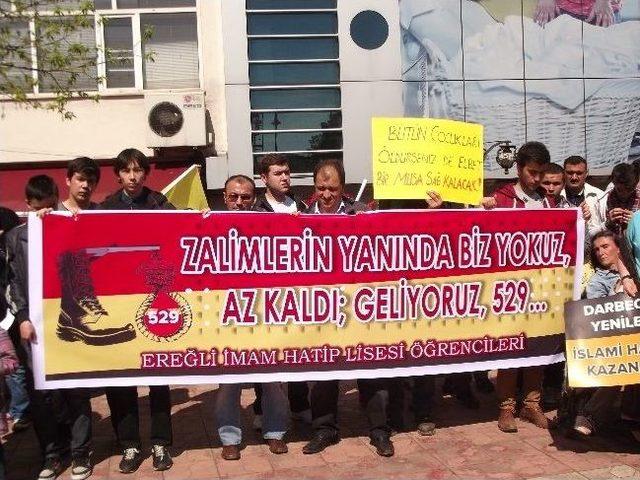 Kdz. Ereğli’de Lise Öğrencileri, Mısır’daki İdam Kararlarını Protesto Etti