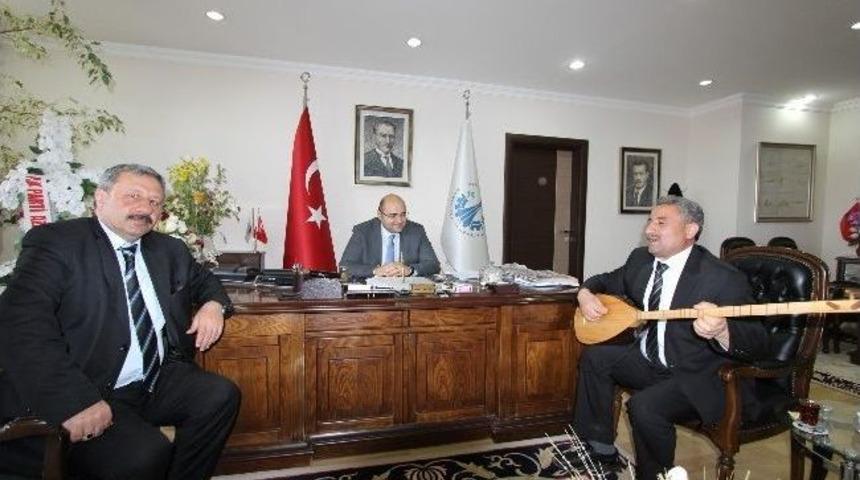 Başkan Orhan&rsquo;a Sazlı S&ouml;zl&uuml; Hoş Geldin Ziyareti&hellip;