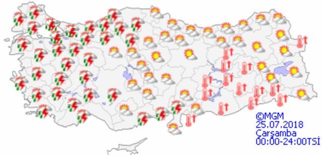 İstanbul'da çarşamba günü hava durumu nasıl olacak?