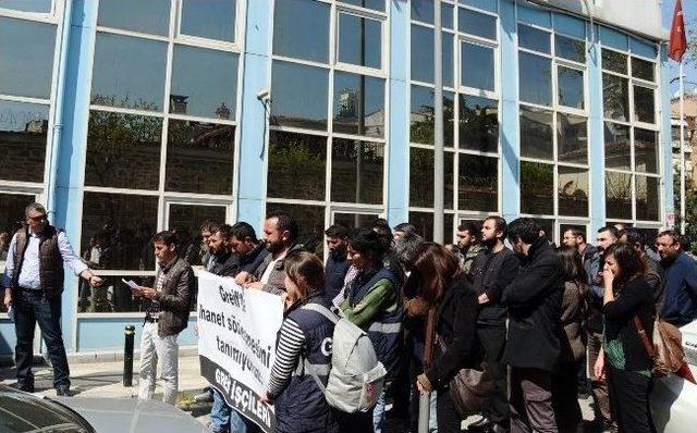 Disk'te 1 Mayıs Açıklaması Sırasında Greif İşçilerinden Protesto