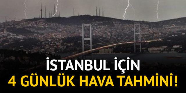 İstanbul için 4 günlük hava tahmini