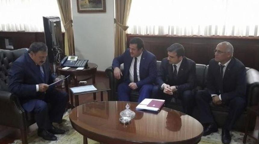 Başkan Yemenici Ve Milletvekili &Ccedil;akır İle Bakan Eroğlu'nu Ziyaret Etti