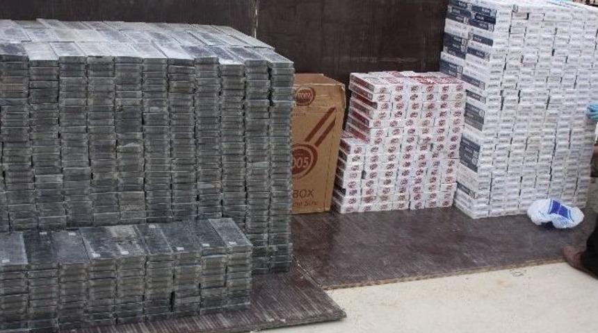 48 Bin 800 Paket Ka&ccedil;ak Sigarayla Yakalanan Şof&ouml;r Tutuklandı