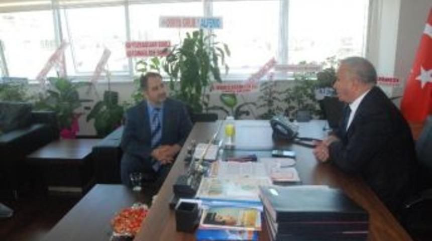 M&uuml;ft&uuml; T&uuml;rkmenoğlu&rsquo;ndan Başkan Tollu&rsquo;ya Ziyaret
