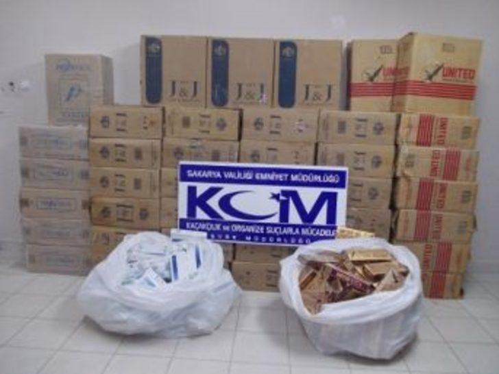 Sakarya'da 22 Bin 850 Paket Kaçak Sigara Ele Geçirildi