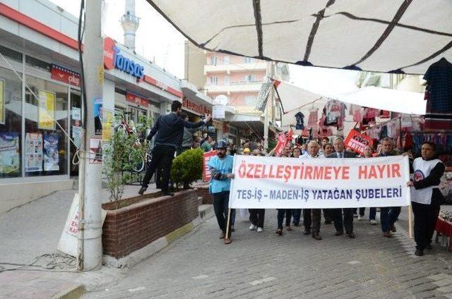 Yatağan'da Enerji Ve Maden İşçilerinden Ankara'ya Destek Eylemi
