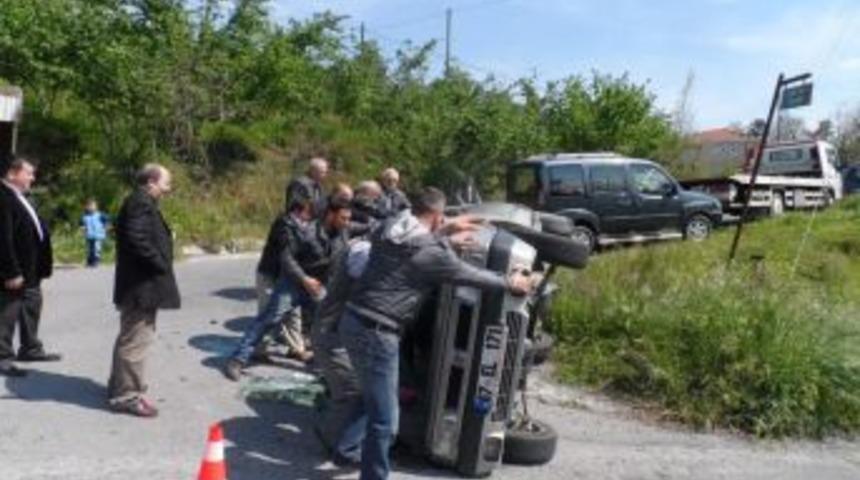 Alaplı'da trafik kazasında bir kişi yaralandı
