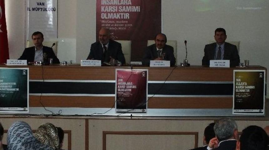 Van&rsquo;da &ldquo;hz. Peygamber, Din Ve Samimiyet&rdquo; Paneli