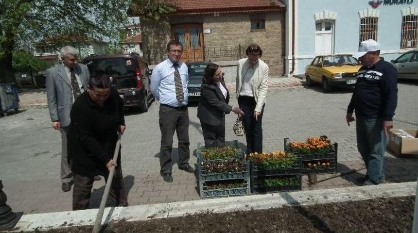 Muratlı'da &Ccedil;i&ccedil;eklendirme &Ccedil;alışmaları S&uuml;r&uuml;yor