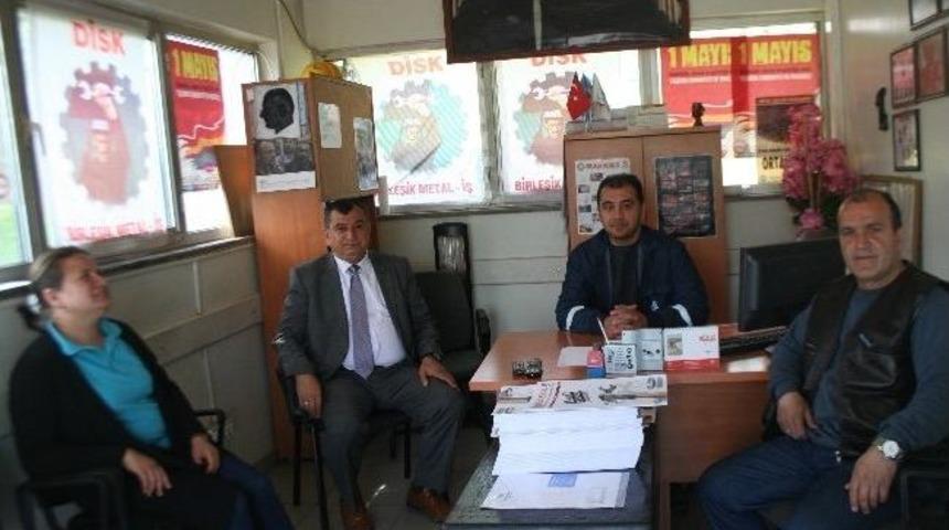 Başkan &Uuml;nver'den Birleşik Metal-iş Sendika Temsil&ccedil;iliğine Ziyaret