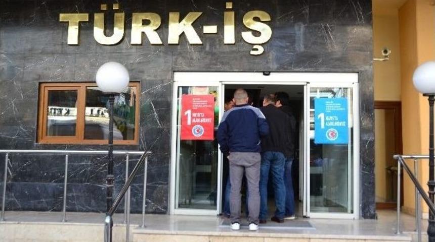 M&uuml;daheleden Ka&ccedil;an Yatağan İş&ccedil;ileri, T&uuml;rk-iş Genel Merkezine Sığındı