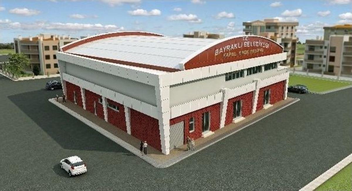 Bayraklı&rsquo;da Spor Salonu Y&uuml;kseliyor