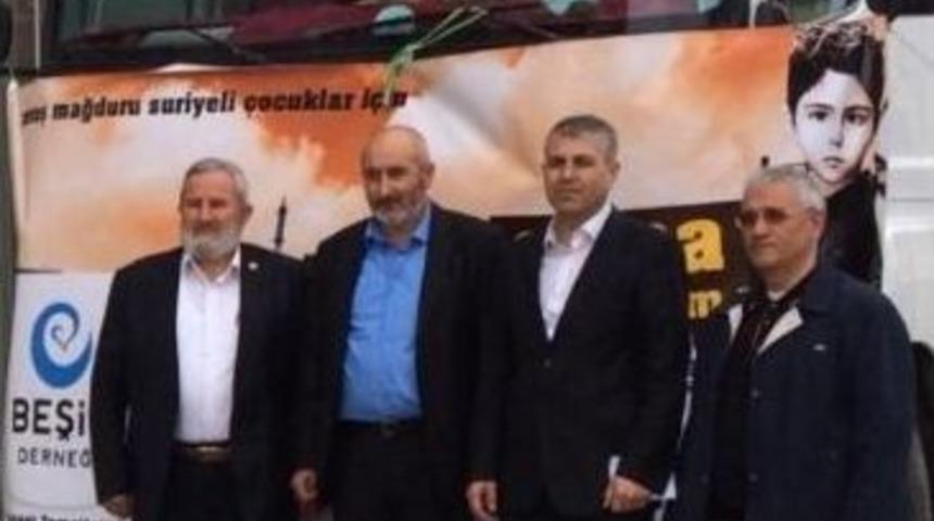 Suriye'ye Bir Tır Dolusu Gıda Ve Giyecek Maddesi G&ouml;nderildi