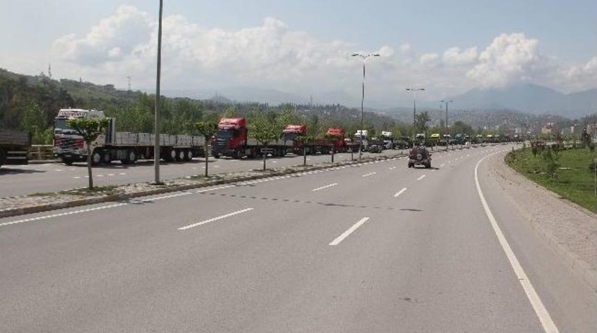 Karabük’te Tır Esnafından Bir Garip Eylem