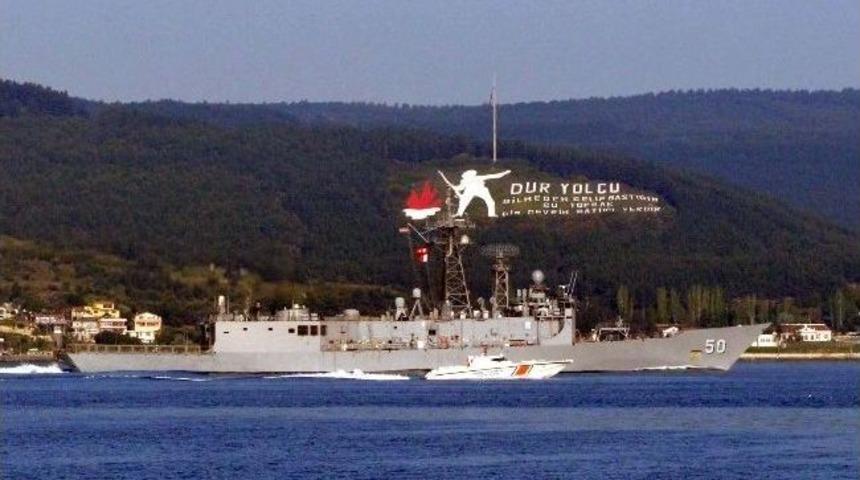Abd Savaş Gemisi &Ccedil;anakkale Boğazı'ndan Ge&ccedil;ti