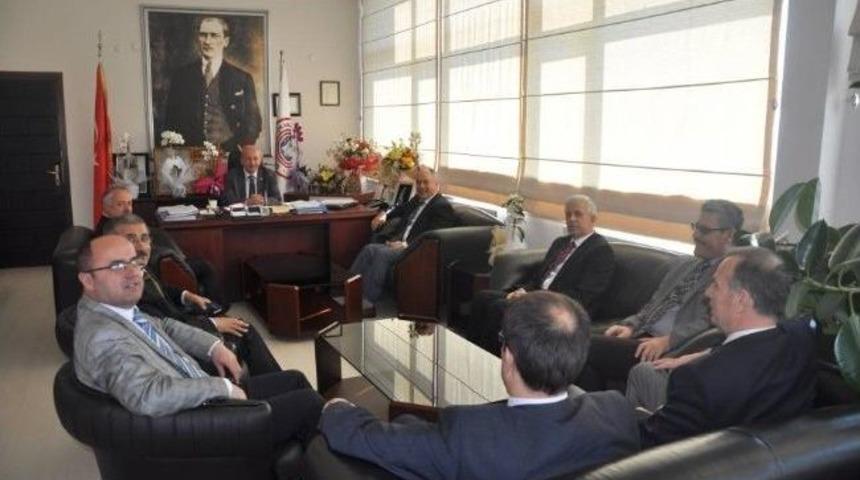 Tekirdağ İl Milli Eğitim M&uuml;d&uuml;rl&uuml;ğ&uuml;&rsquo;nden Başkan Kadir Albayrak'a Tebrik Ziyareti