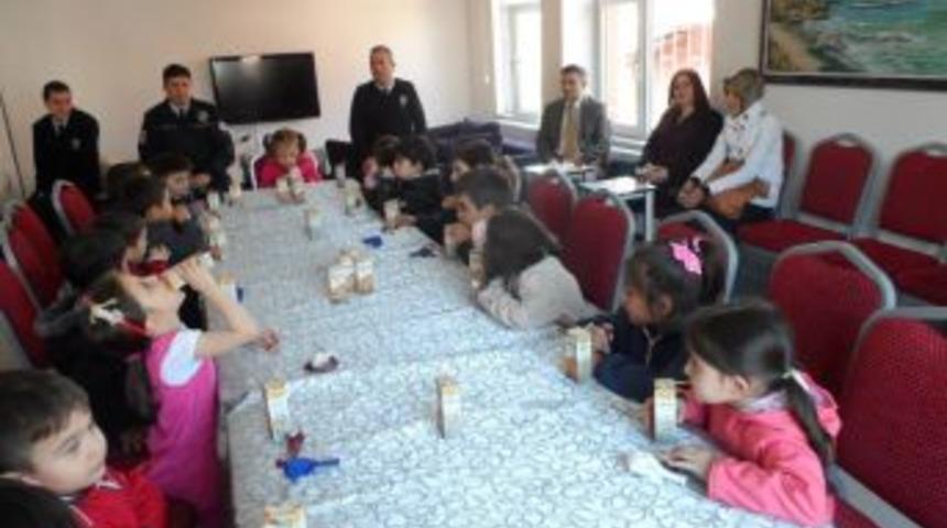 Alaplı Anaokulu &ouml;ğrencileri emniyeti ziyaret etti