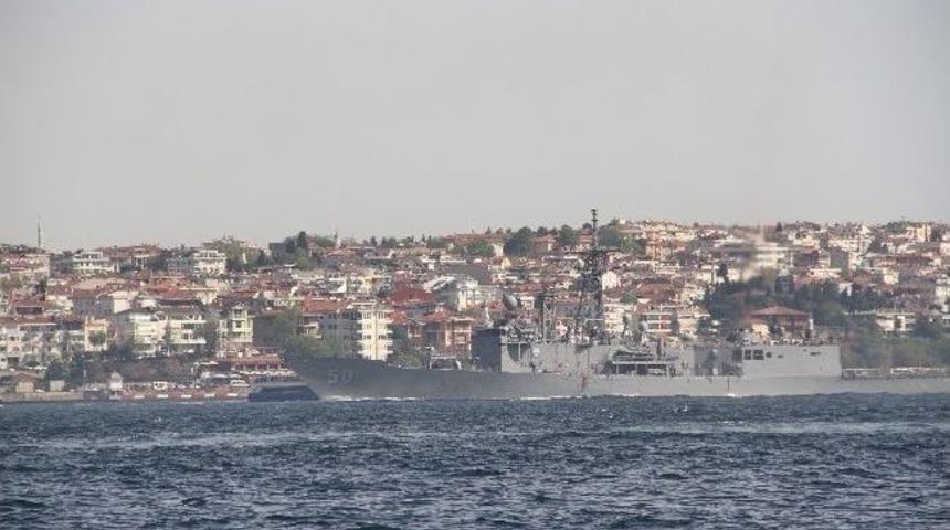 Abd Savaş Gemisi İstanbul Boğazı'ndan Ge&ccedil;ti