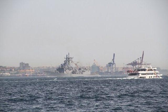 Abd Savaş Gemisi İstanbul Boğazı ndan Ge&ccedil;ti 1