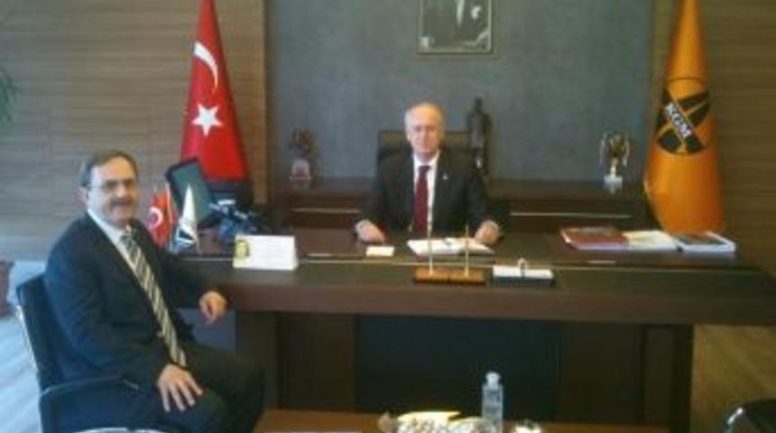 Başkan Şahin, Karayolları 7. B&ouml;lge M&uuml;d&uuml;r&uuml; &Ccedil;etin&rsquo;i Ziyaret Etti