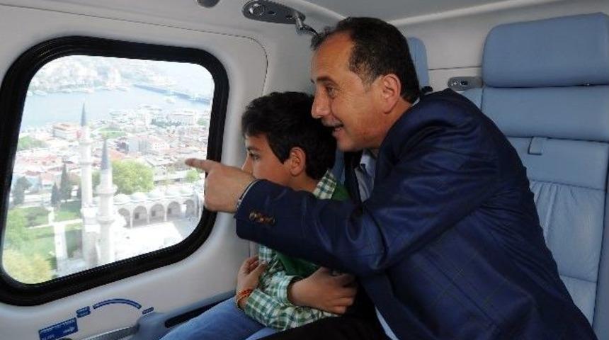 Minik &Ccedil;ocuklar Kitabı Okudu, Helikopter Turunu Kaptı