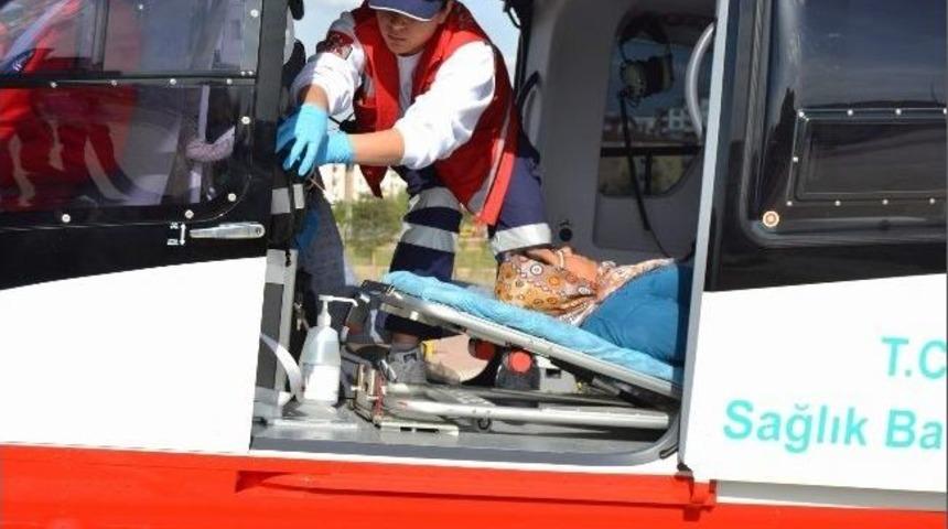 Kayseri’de 4 Parmağı Kopan Kadın, Hava Ambulansıyla Ankara’ya Sevk Edildi