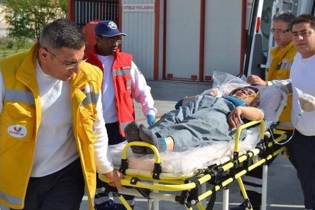 Kayseri’de 4 Parmağı Kopan Kadın, Hava Ambulansıyla Ankara’ya Sevk Edildi