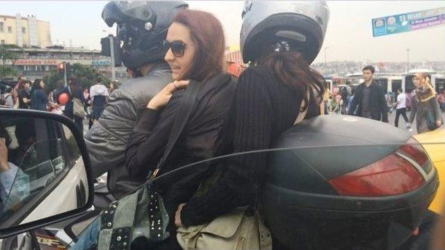 (&ouml;zel Haber) Beşiktaş ta Tehlikeli Motosiklet Yolculuğu 1