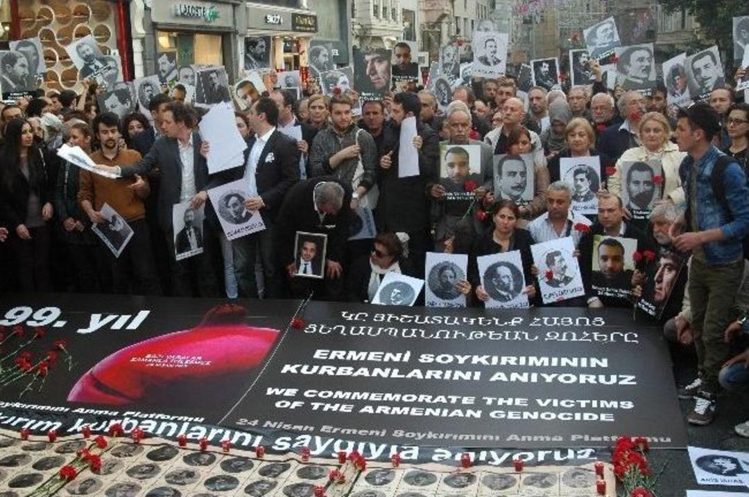 Taksim'de 1915 Olayları Anma T&ouml;reni