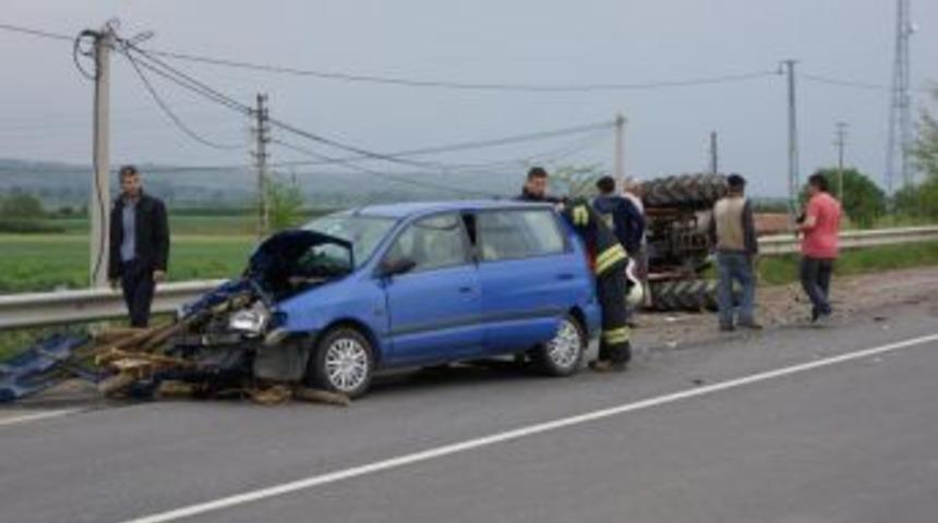 Edirne'de Trafik Kazası: 1 Yaralı