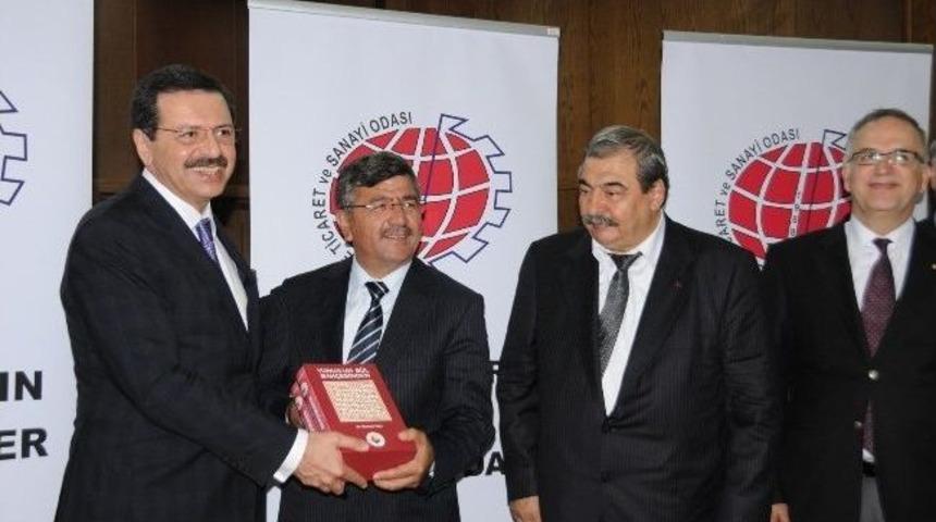 Tobb Başkanı Hisarcıklıoğlu Belediye Başkanı Akdoğan'a Başarılar Diledi