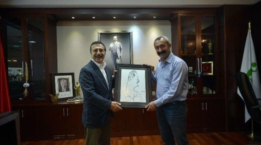 Ovacık Belediye Başkanı Ma&ccedil;oğlu&rsquo;ndan Başkan Ata&ccedil;&rsquo;a Ziyaret