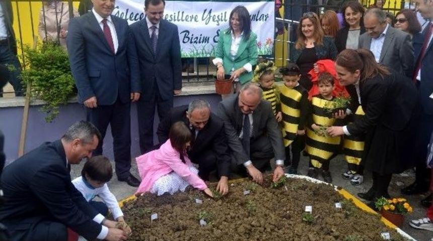 Anaokulunda "en G&uuml;zel Bah&ccedil;e Bizim Olsun" Projesi