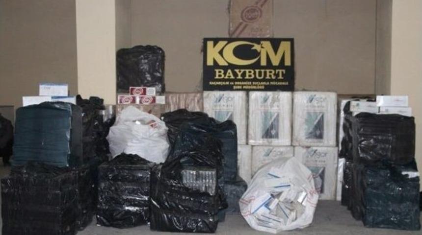 Bayburt&rsquo;ta 40 Bin Paket G&uuml;mr&uuml;k Ka&ccedil;ağı Sigara Ele Ge&ccedil;irildi