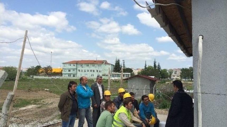 Edirne'de Şantiye &Ccedil;alışanlarına İş G&uuml;venliği Eğitimi Verildi