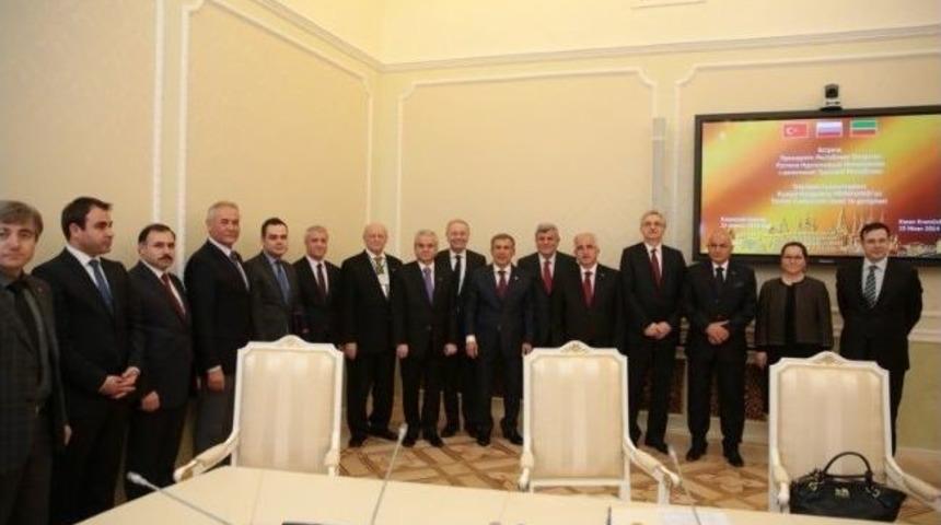 Tataristan Cumhurbaşkanı Minnihanov T&uuml;rk Heyetini Kabul Etti