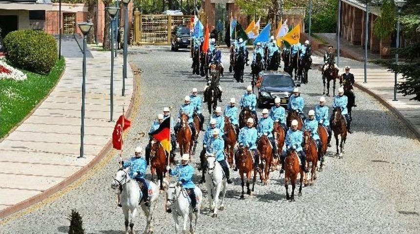 Almanya Cumhurbaşkanı Gauck, &Ccedil;ankaya K&ouml;şk&uuml;'nde